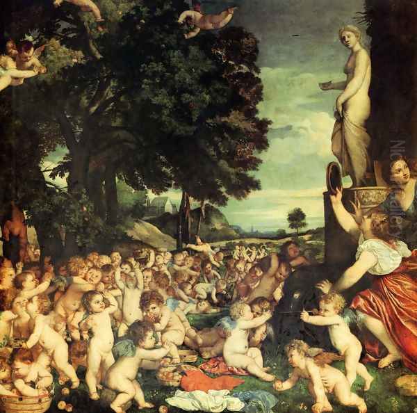 The Worship of Venus Oil Painting by Tiziano Vecellio (Titian)