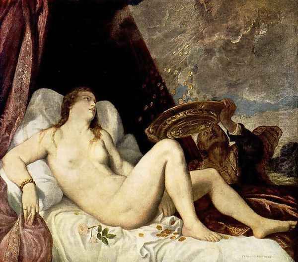 Danae (2) 1554 Oil Painting by Tiziano Vecellio (Titian)