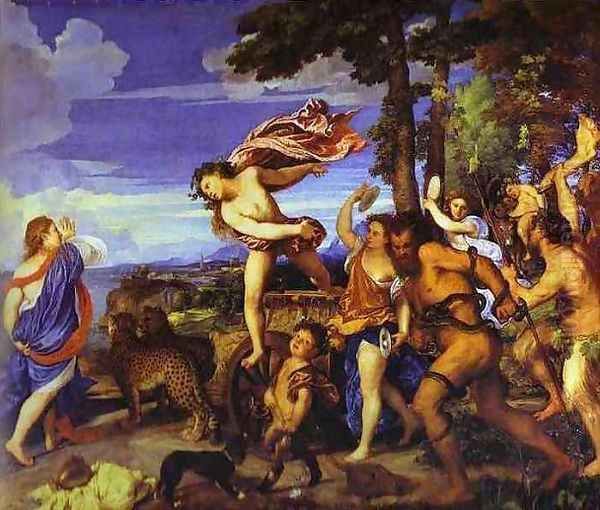 Bacchus and Ariadne Oil Painting by Tiziano Vecellio (Titian)