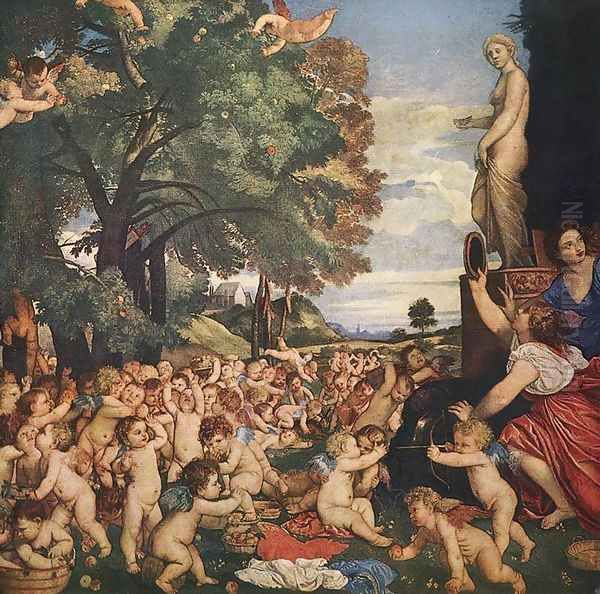 Worship of Venus 1519 Oil Painting by Tiziano Vecellio (Titian)