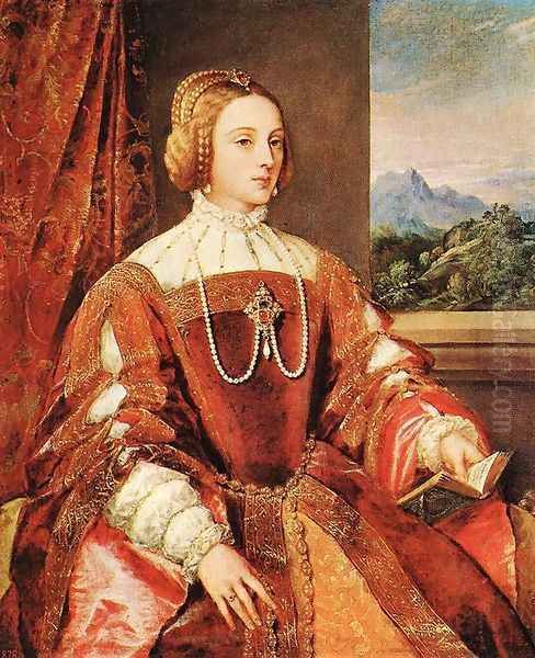 Empress Isabel of Portugal 1548 Oil Painting by Tiziano Vecellio (Titian)