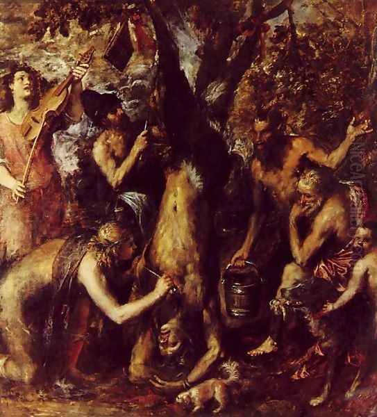 The Flaying of Marsyas 1575-76 Oil Painting by Tiziano Vecellio (Titian)