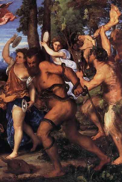 Bacchus and Ariadne (detail 2) Oil Painting by Tiziano Vecellio (Titian)