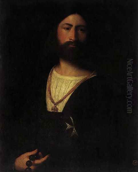 A Knight of Malta Oil Painting by Tiziano Vecellio (Titian)