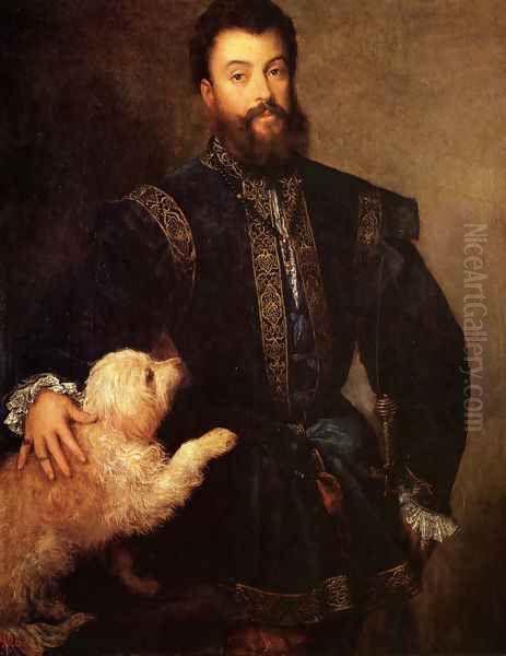 Federigo Gonzaga, Duke of Mantua 1525-30 Oil Painting by Tiziano Vecellio (Titian)