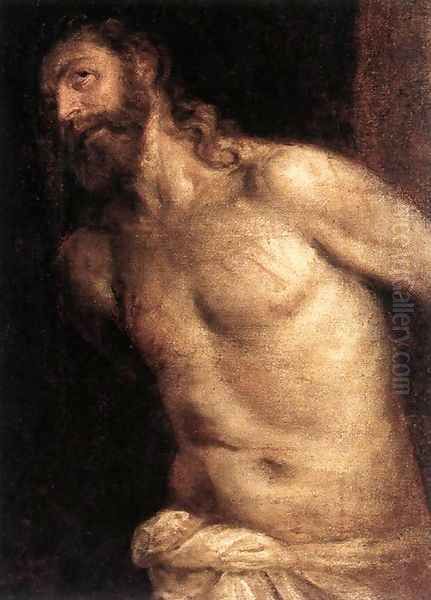 The Scourging of Christ c. 1560 Oil Painting by Tiziano Vecellio (Titian)