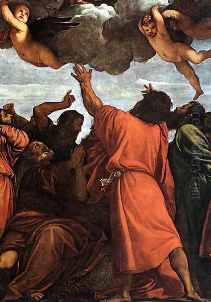 Assumption of the Virgin (detail) 4 Oil Painting by Tiziano Vecellio (Titian)