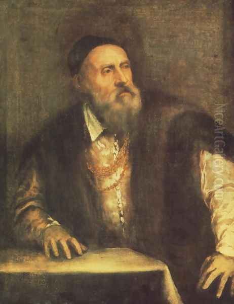 Self-Portrait c. 1562 Oil Painting by Tiziano Vecellio (Titian)