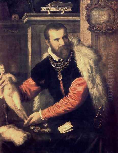 Portrait of Jacopo Strada 1567-68 Oil Painting by Tiziano Vecellio (Titian)