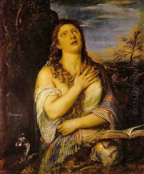 Penitent Mary Magdalen 1560s Oil Painting by Tiziano Vecellio (Titian)