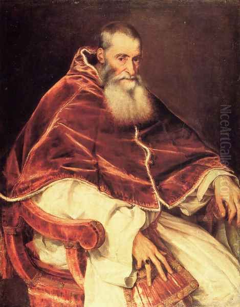 Pope Paul Oil Painting by Tiziano Vecellio (Titian)