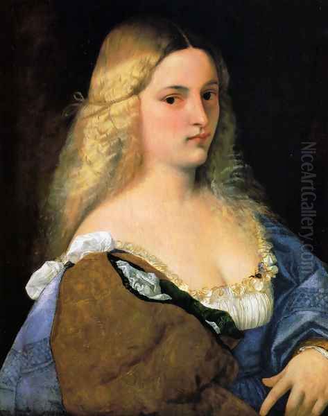 Violante (or La Bella Gatta) Oil Painting by Tiziano Vecellio (Titian)