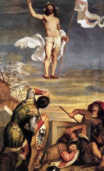 The Resurrection Oil Painting by Tiziano Vecellio (Titian)