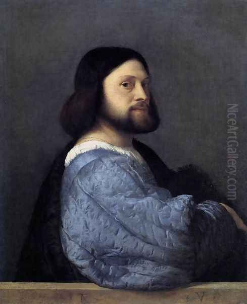 Portrait of a Man 1508-10 Oil Painting by Tiziano Vecellio (Titian)