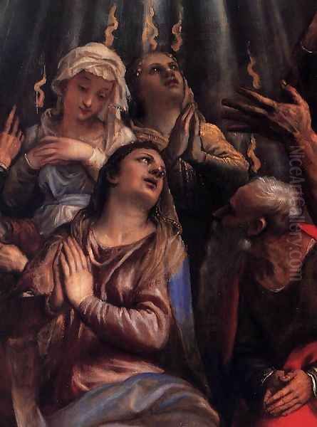 The Descent of the Holy Ghost (detail) Oil Painting by Tiziano Vecellio (Titian)