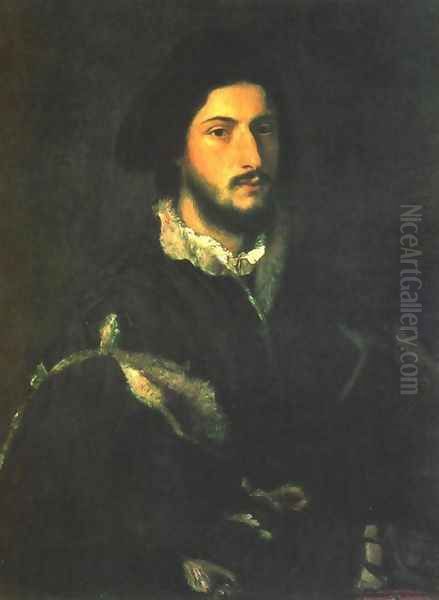 Portrait of Vincenzo Mosti Oil Painting by Tiziano Vecellio (Titian)