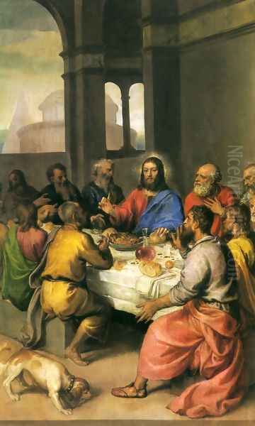 The Last Supper [detail] Oil Painting by Tiziano Vecellio (Titian)