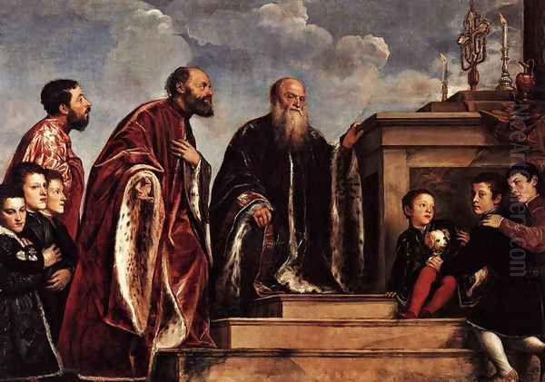 Male Members of the Vendramin Family c. 1547 Oil Painting by Tiziano Vecellio (Titian)