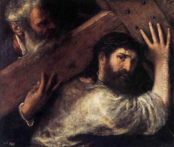 Christ Carrying the Cross 2 Oil Painting by Tiziano Vecellio (Titian)