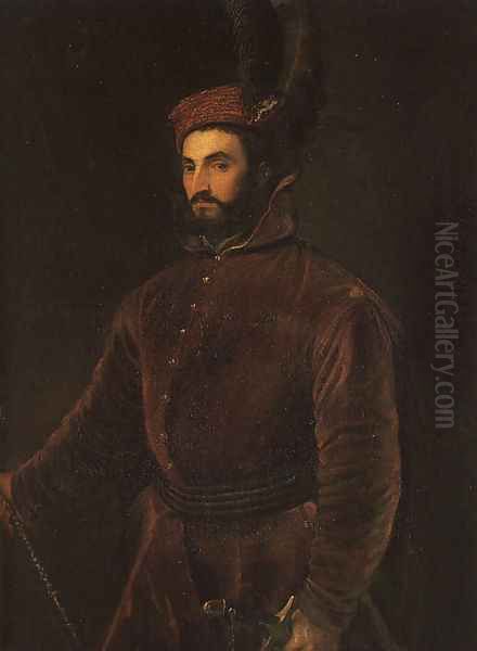 Portrait of Ippolito de Medici 1532-34 Oil Painting by Tiziano Vecellio (Titian)