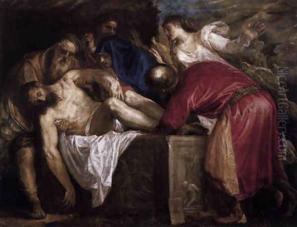 Entombment Oil Painting by Tiziano Vecellio (Titian)