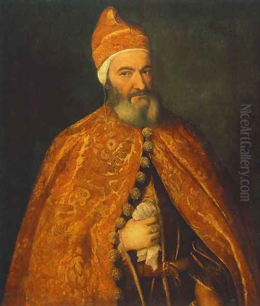 Portrait of Marcantonio Trevisani 1554 Oil Painting by Tiziano Vecellio (Titian)