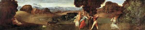 The Birth of Adonis Oil Painting by Tiziano Vecellio (Titian)