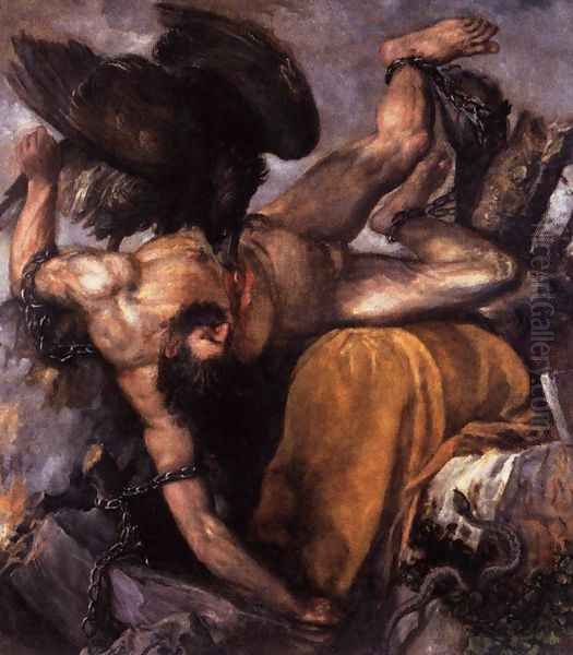 Tityus Oil Painting by Tiziano Vecellio (Titian)