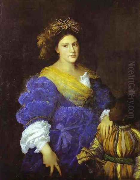 Portrait of Laura de Dianti Oil Painting by Tiziano Vecellio (Titian)