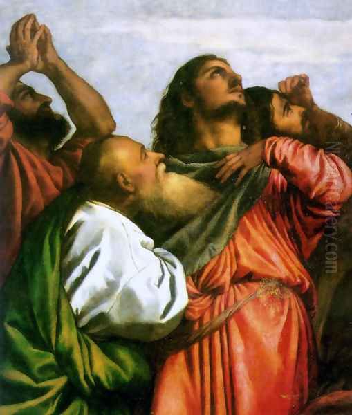 The Assumption of the Virgin [detail: 1] Oil Painting by Tiziano Vecellio (Titian)