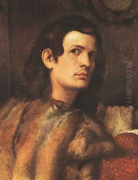 Portrait of a Man 1512-13 Oil Painting by Tiziano Vecellio (Titian)