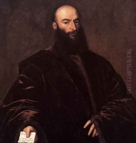 Portrait of Jacopo (Giacomo) Dolfin Oil Painting by Tiziano Vecellio (Titian)