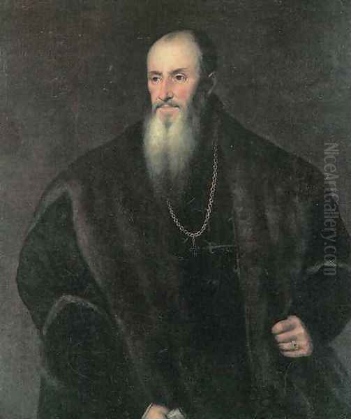 Portrait of Nicolas Perrenot of Granvelle Oil Painting by Tiziano Vecellio (Titian)