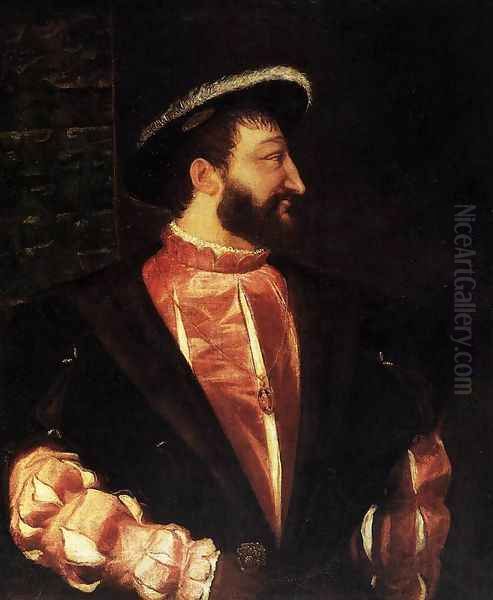 Portrait of Francis I Oil Painting by Tiziano Vecellio (Titian)