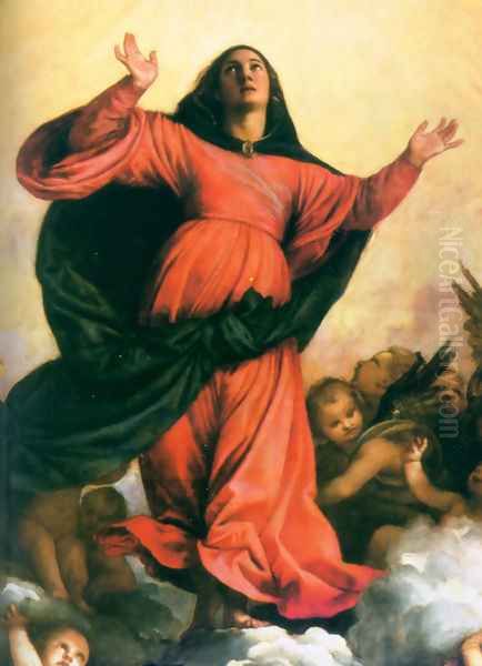 The Assumption of the Virgin [detail: 2] Oil Painting by Tiziano Vecellio (Titian)