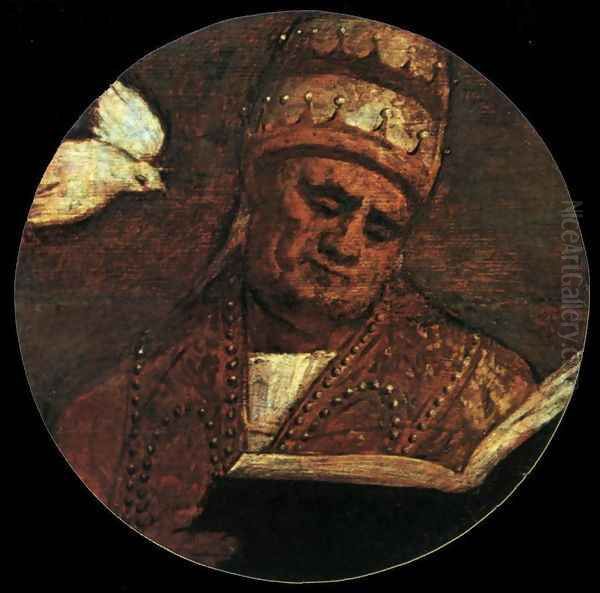 St Gregory the Great Oil Painting by Tiziano Vecellio (Titian)