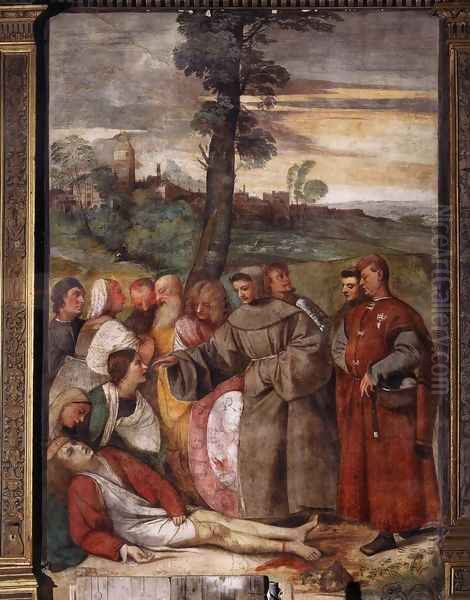 The Healing of the Wrathful Son Oil Painting by Tiziano Vecellio (Titian)