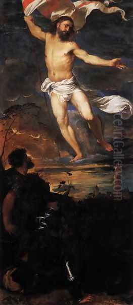 Polyptych of the Resurrection, Resurrection Oil Painting by Tiziano Vecellio (Titian)