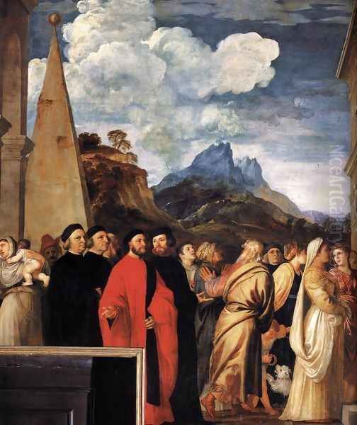 Presentation of the Virgin at the Temple (detail 7) Oil Painting by Tiziano Vecellio (Titian)