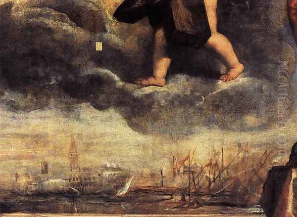 Doge Antonio Grimani Kneeling Before the Faith (detail 2) Oil Painting by Tiziano Vecellio (Titian)