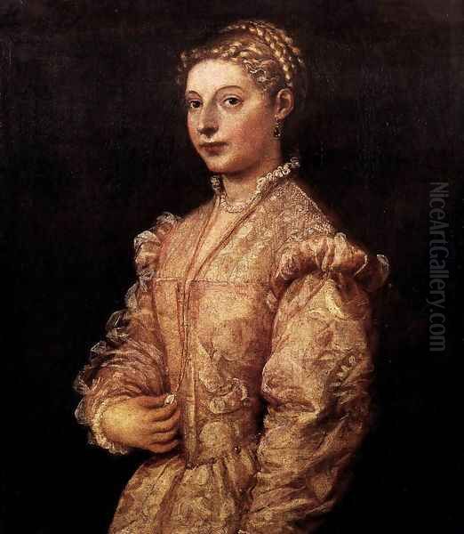 Portrait of a Girl Oil Painting by Tiziano Vecellio (Titian)