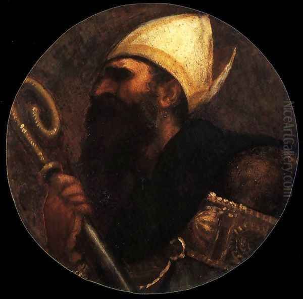 St Augustine Oil Painting by Tiziano Vecellio (Titian)