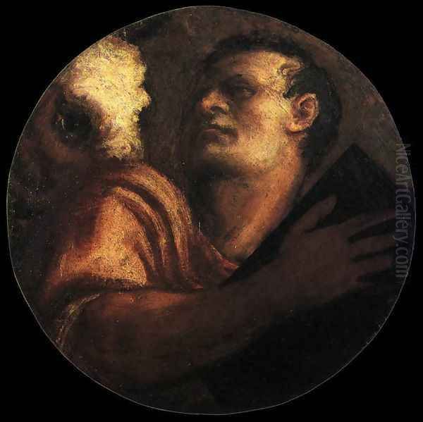 St Luke Oil Painting by Tiziano Vecellio (Titian)