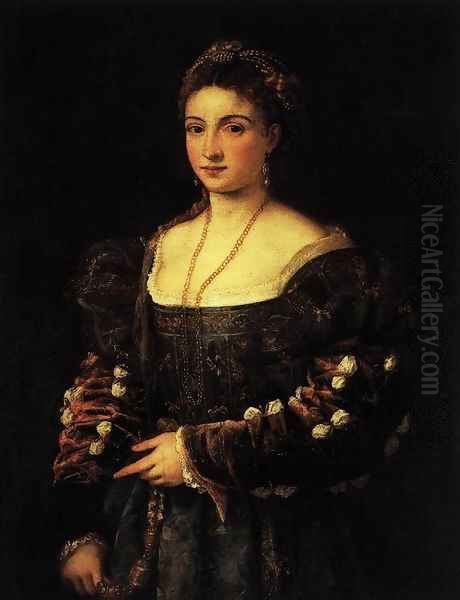 La Bella 2 Oil Painting by Tiziano Vecellio (Titian)