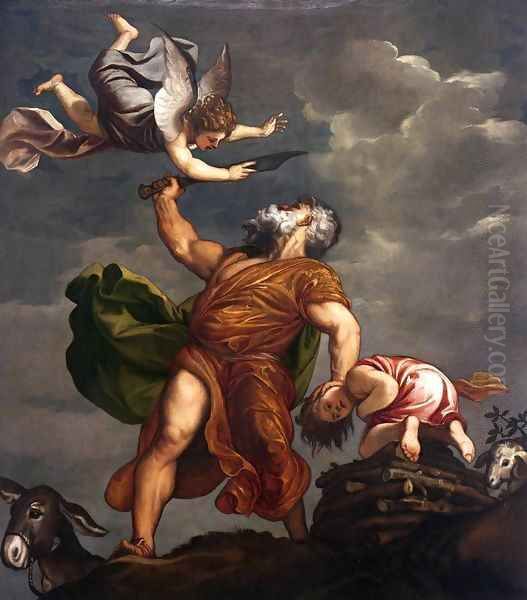 Sacrifice of Isaac 2 Oil Painting by Tiziano Vecellio (Titian)