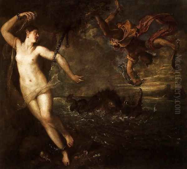 Perseus and Andromeda Oil Painting by Tiziano Vecellio (Titian)