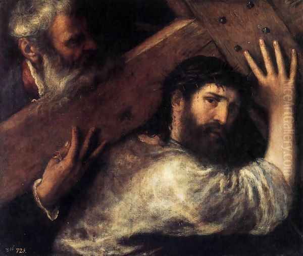 Christ Carrying the Cross 4 Oil Painting by Tiziano Vecellio (Titian)