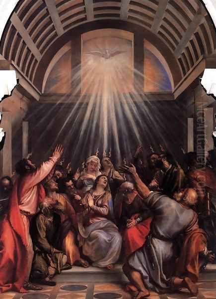 The Descent of the Holy Ghost 2 Oil Painting by Tiziano Vecellio (Titian)