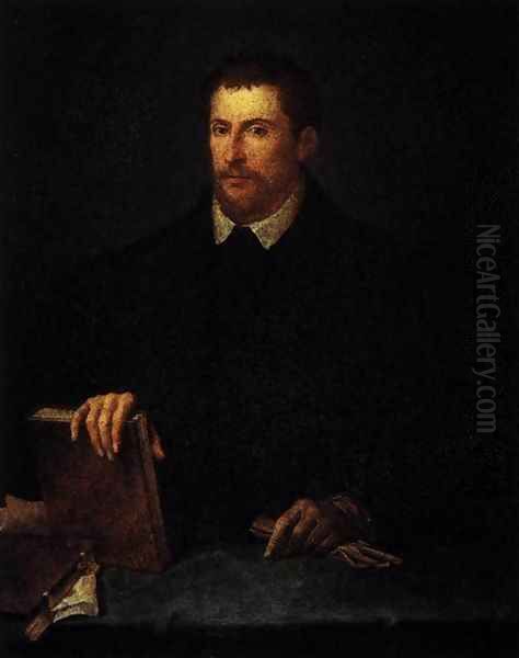 Portrait of Ippolito Riminaldi 2 Oil Painting by Tiziano Vecellio (Titian)