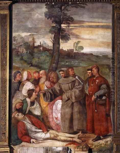 The Healing of the Wrathful Son 2 Oil Painting by Tiziano Vecellio (Titian)